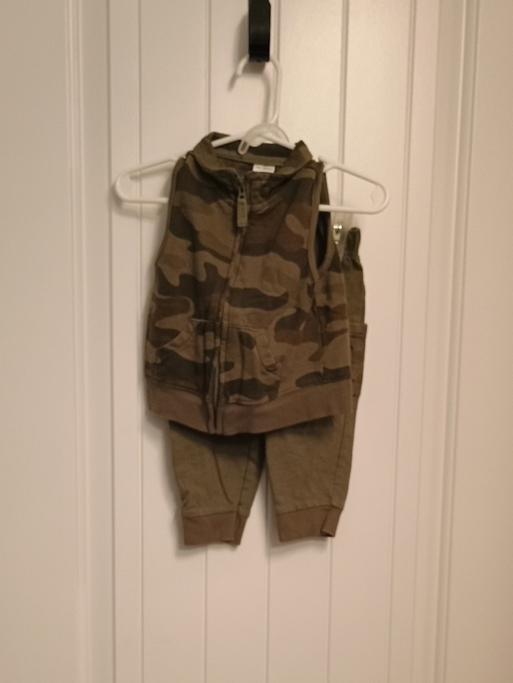 Kids Camo Jogger Pants - Olive Green